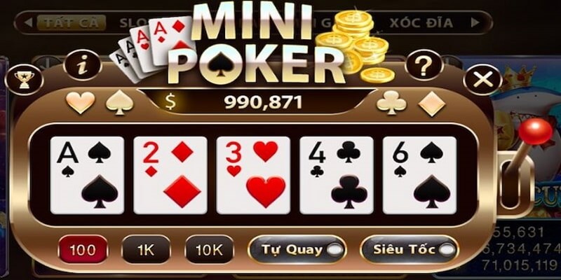 Chơi mini poker cần có tinh thần ổn định, thoải mái